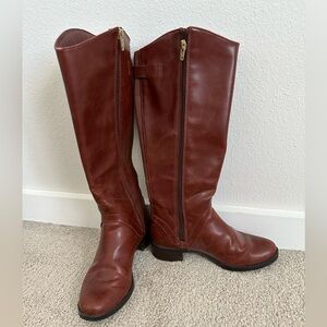 Brown high boots